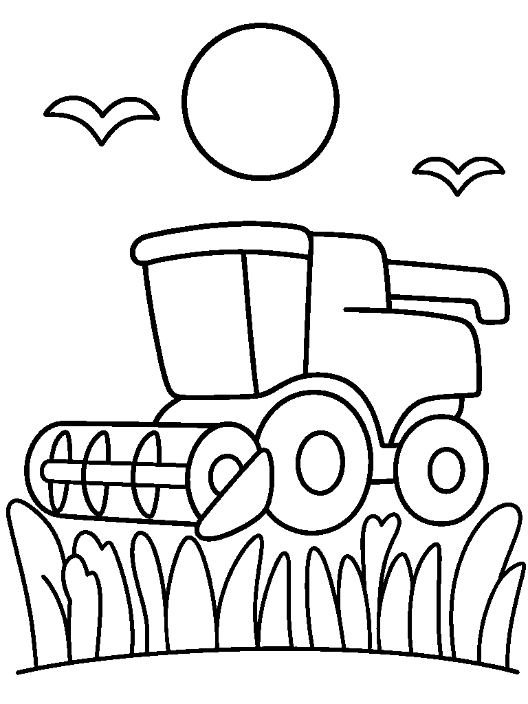 Harvest colouring page