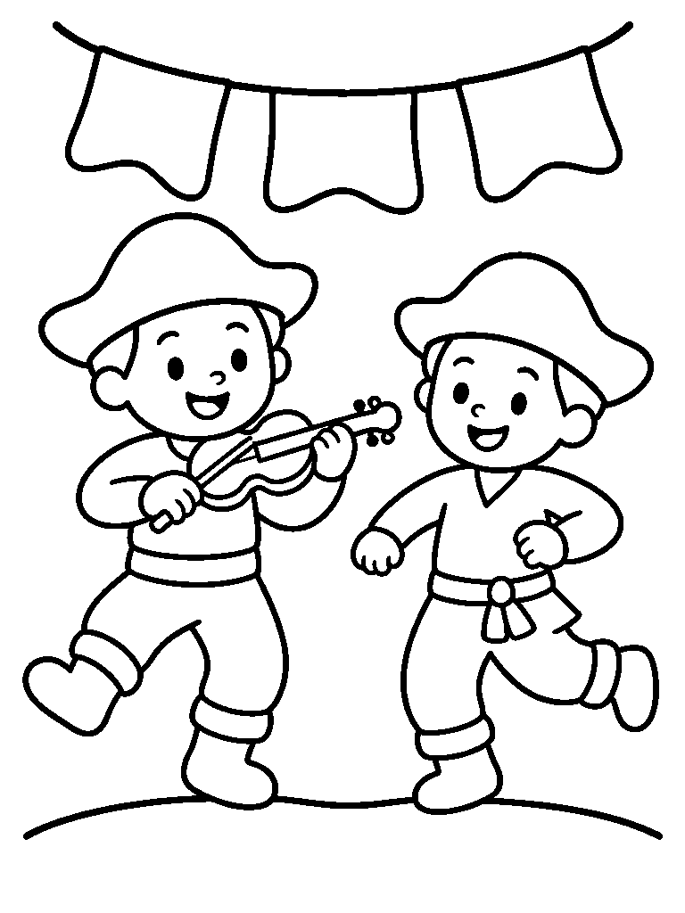 Party colouring page