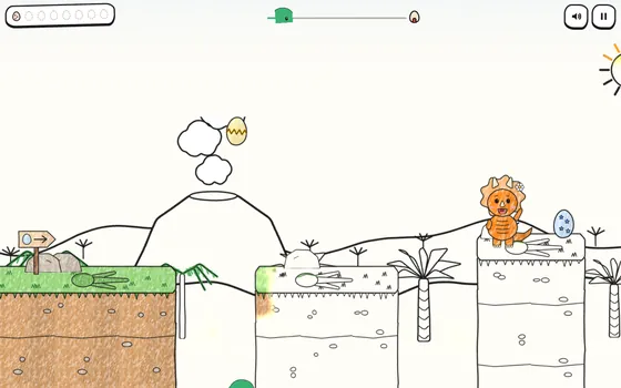 Pebble’s Egg Hunt: hopping across giant footprints to find speckled eggs